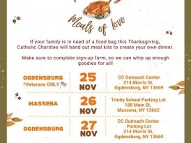 Thanksgiving Meals of Love November 26th