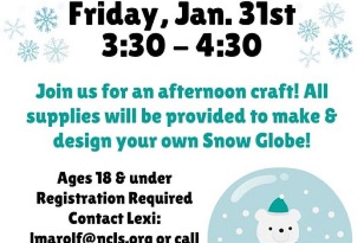 Make Snow Globes January 31st